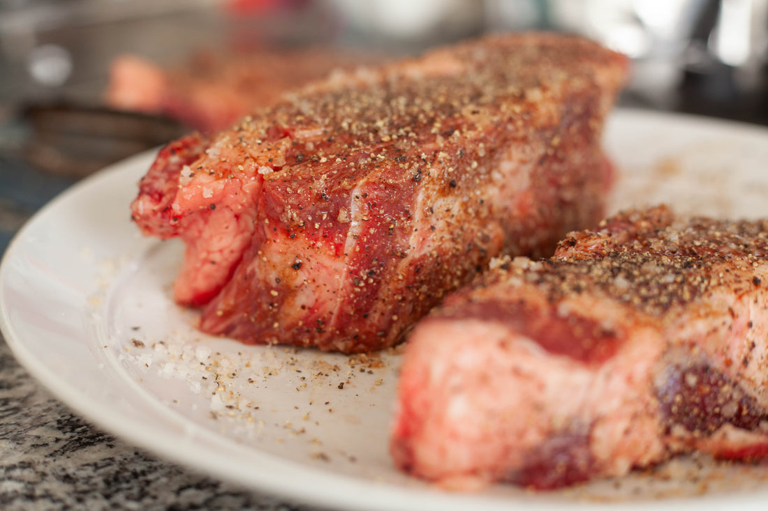Bistec con Costra de Ajo y Pimienta