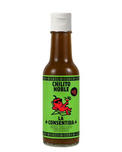 Botella de salsa Consentida Chilito Noble con sabor suave.
