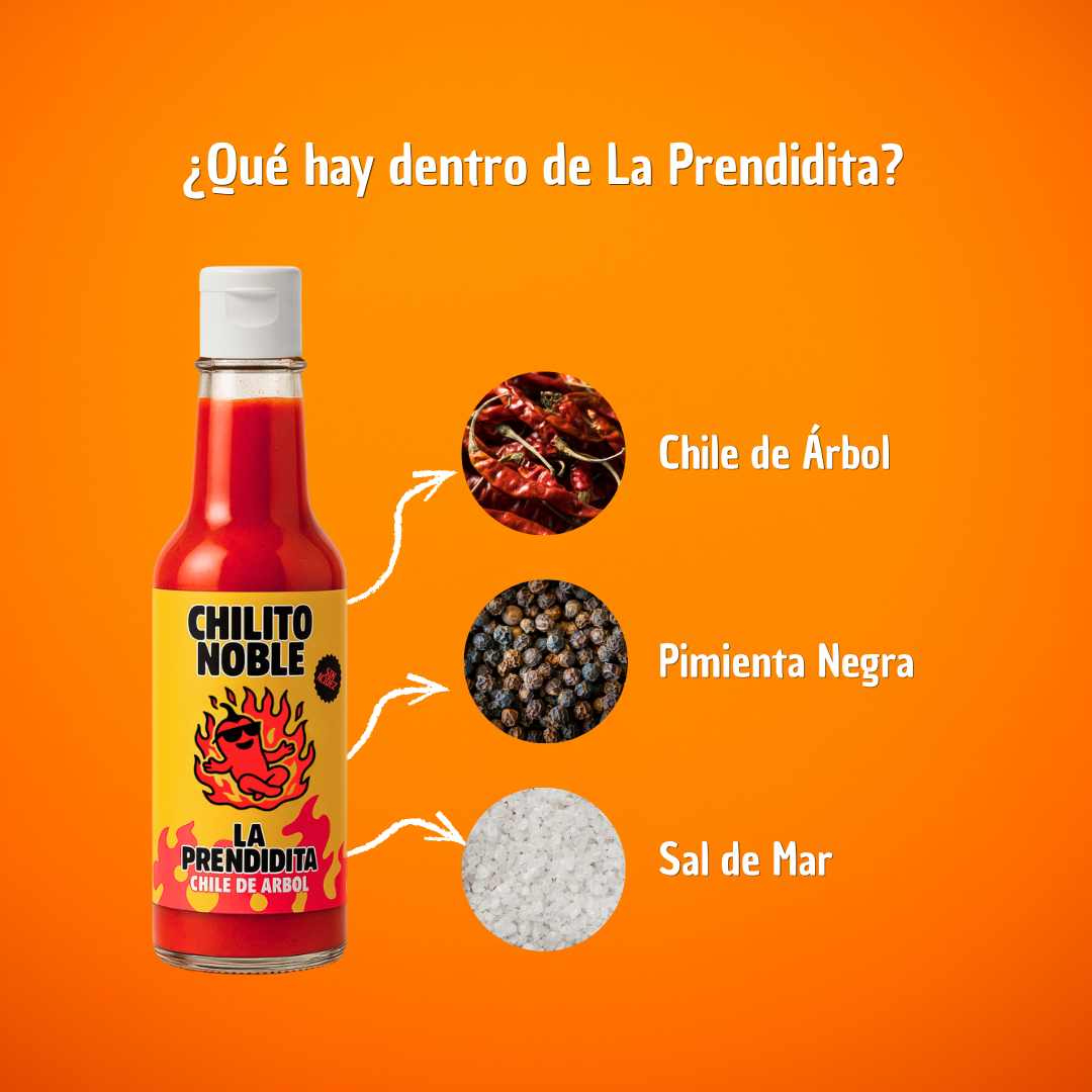 Prendidita – Chile de Árbol (Sin acidez) 250ml